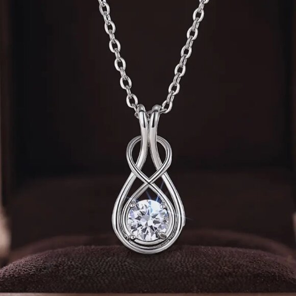 925 Sterling Silver Womens 2ct Diamond Pendant Necklace Ladies New 16 18 Jewelry